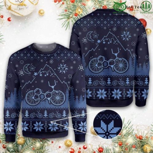LSD Bicycle Black and Blue Ugly Wool Knitted Christmas Sweater