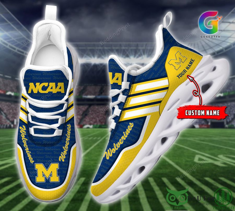 Premium Michigan Wolverines NCAA Customized Max Soul Shoes