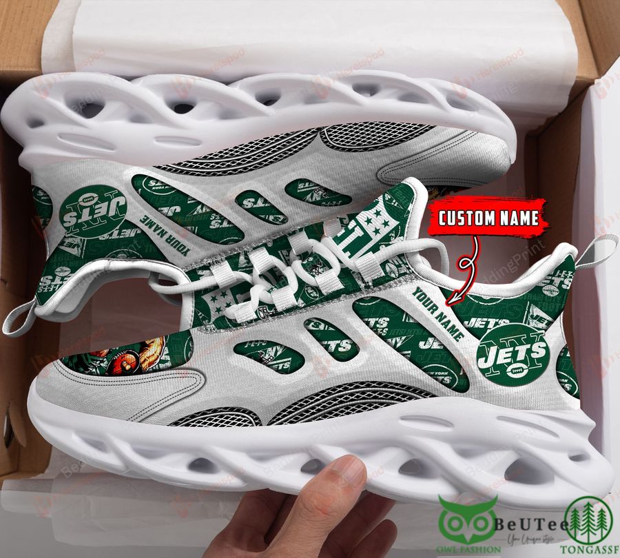 NFL Logo New York Jets Customized Max Soul Shoes