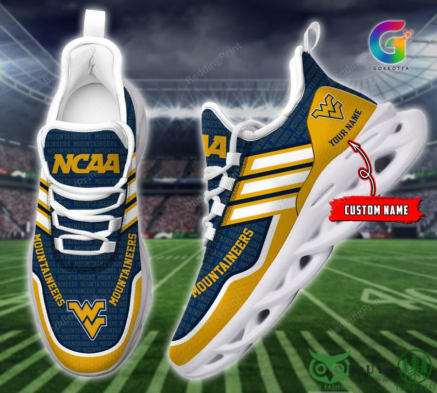 Premium West Virginia Mountaineers NCAA Personalized Max Soul Shoes