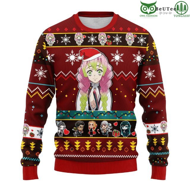 Kimetsu No Yaiba Anime Mitsuri Kanroji Demon Slayer Xmas Ugly Wool Knitted Sweater