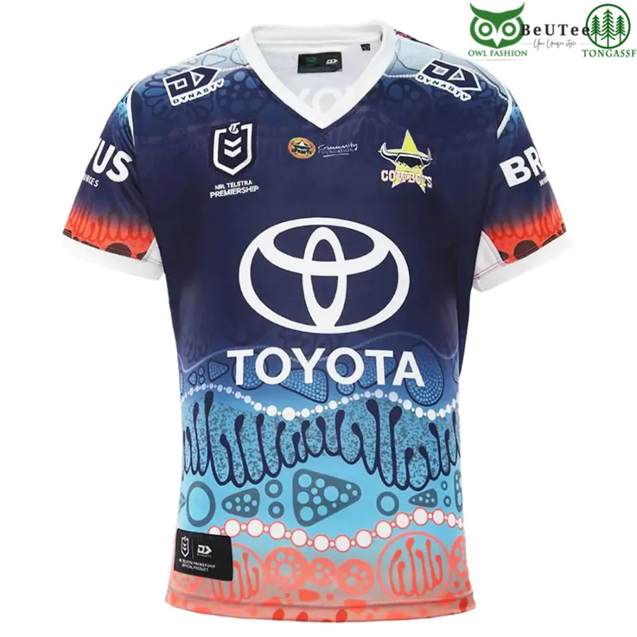 121 North Queensland Cowboys NRL National Rugby League Indigenous Personalized 3D tshirt