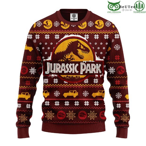 Jurassic World Jurassic Park Dinosaurs Ugly Christmas Sweater