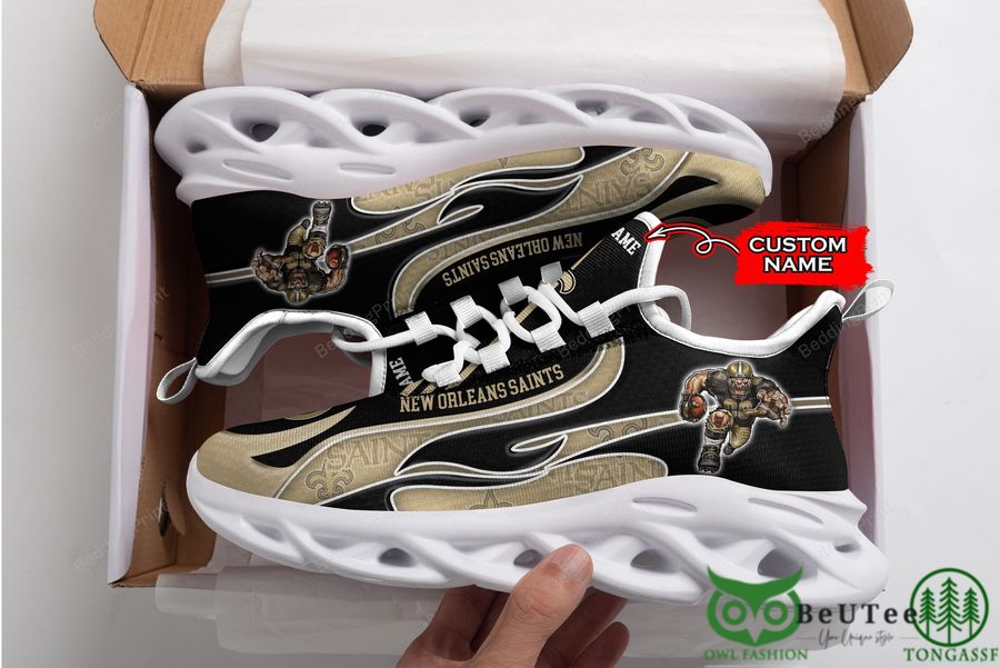 Custom Name Football New Orleans Saints Logo Max Soul Shoes