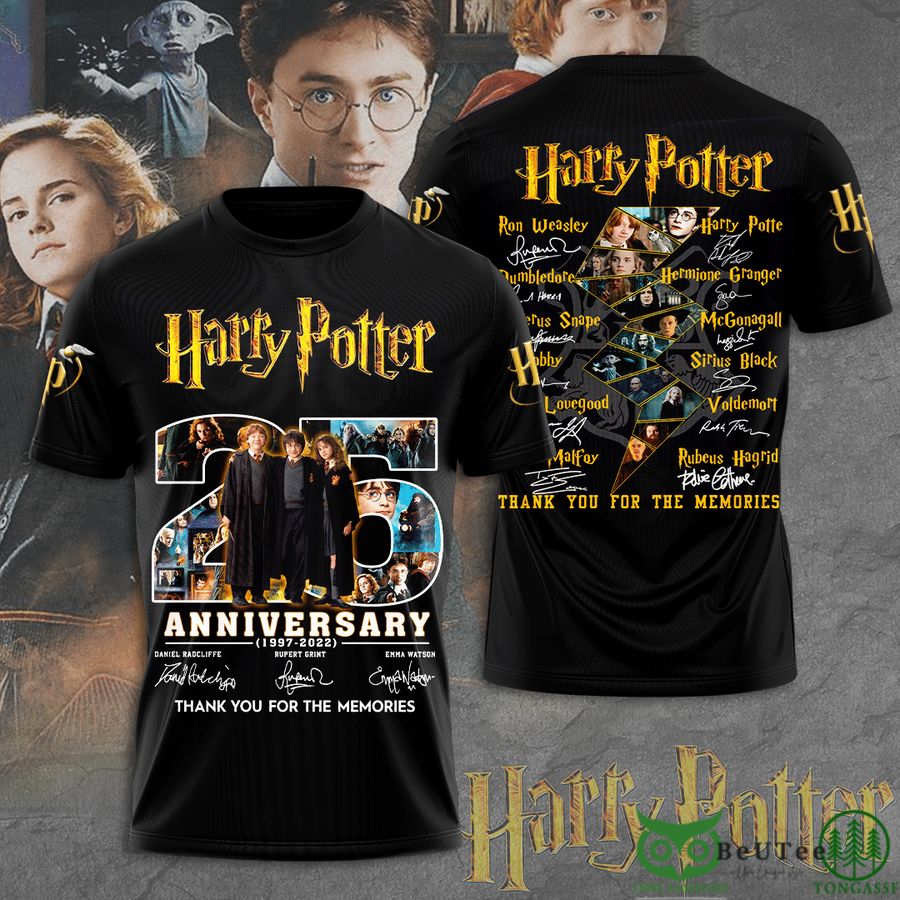 Harry Potter 25 Years Anniversary 2022 3D T-shirt