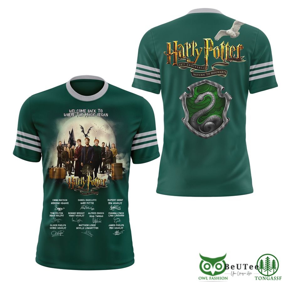 Premium Harry Potter Welcome Back Slytherin 3D T-Shirt 