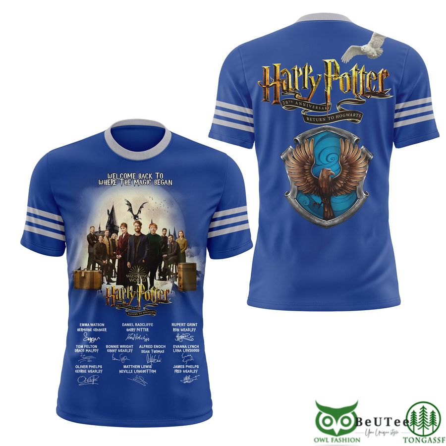Premium Harry Potter Welcome Back Ravenclaw 3D T-Shirt 