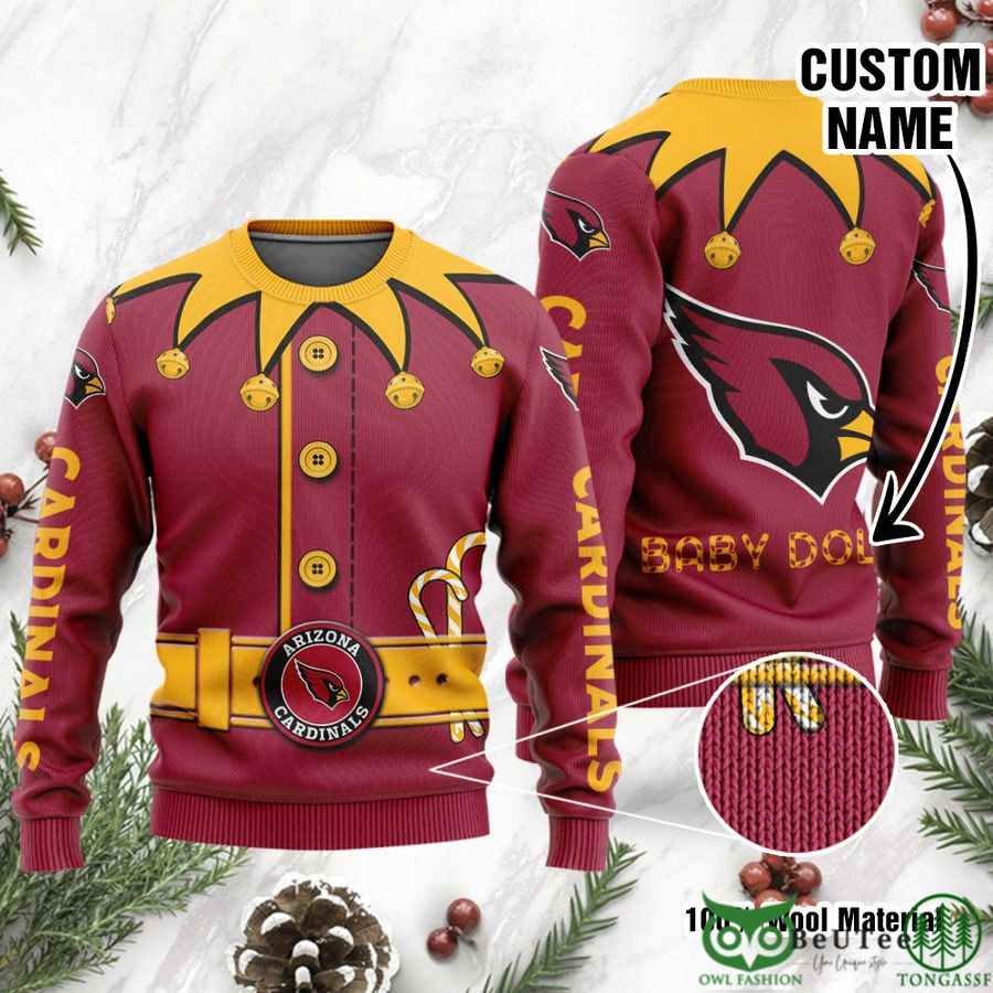 Arizona Cardinals Ugly Sweater Custom Name NFL Football