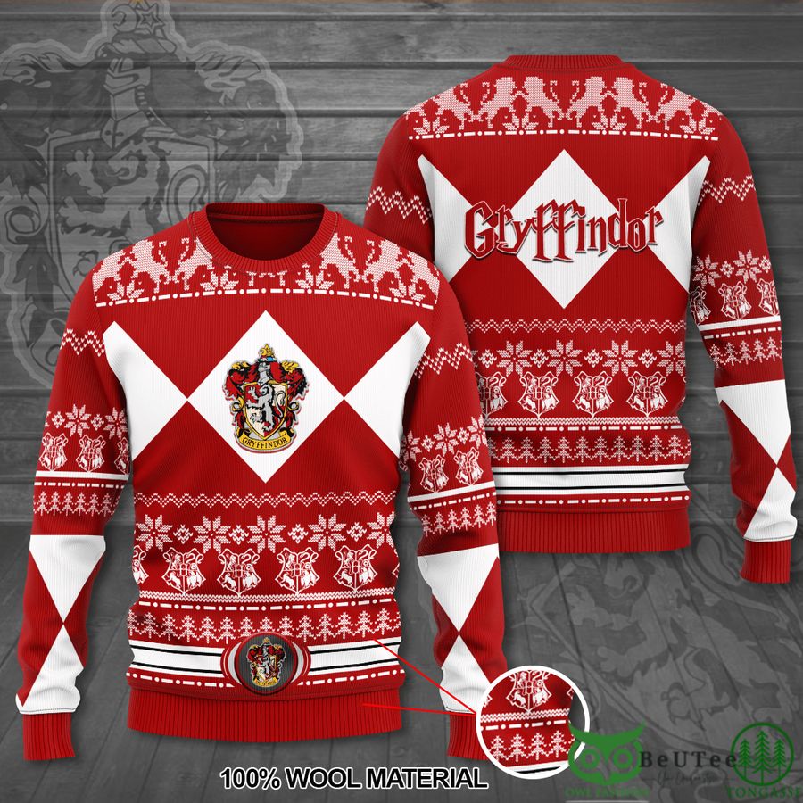 Harry Potter Gryffindor Red White Ugly Sweater