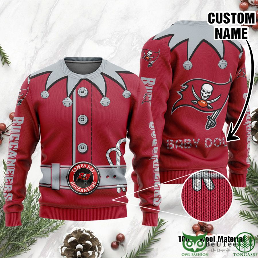 52 Tampa Bay Buccaneers Ugly Sweater Custom Name NFL Football