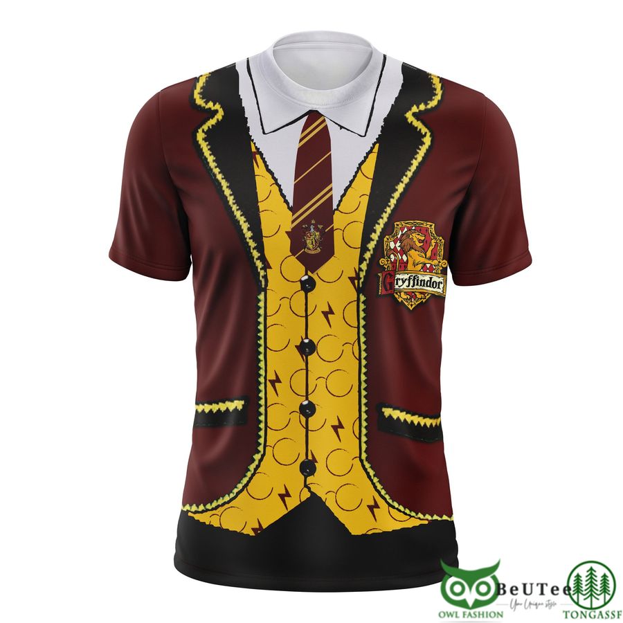 Premium Harry Potter Gryffindor Suit Style 3D T-Shirt 