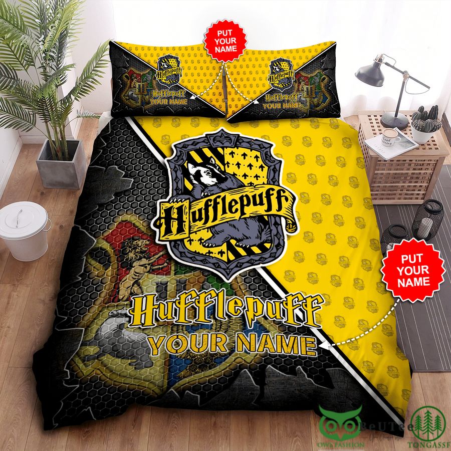 Personalized Harry Potter Hufflepuff Style Bedding Set 