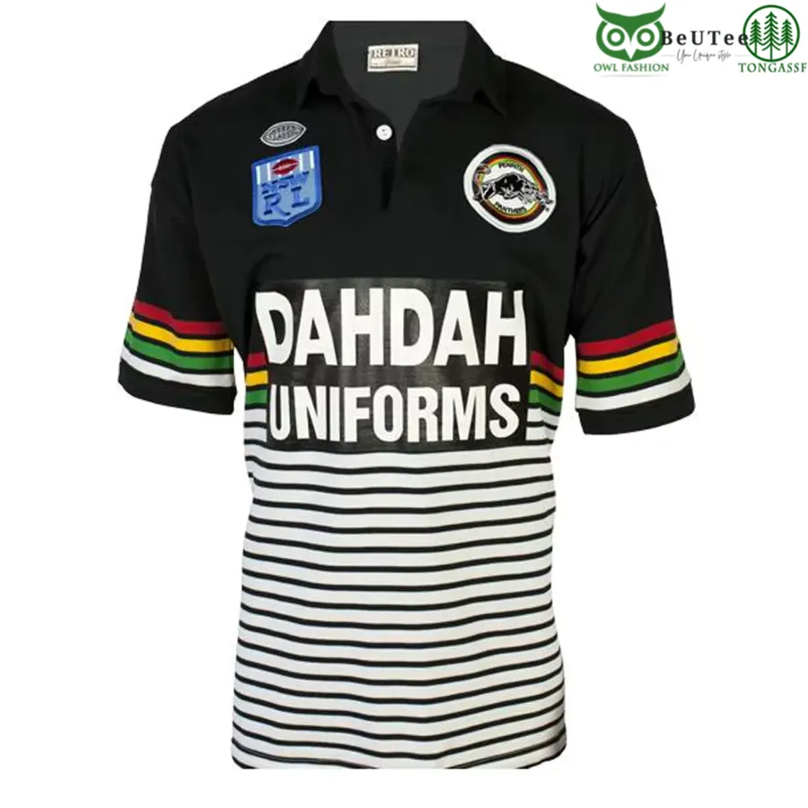 1991 Penrith Panthers Retro NRL Customized 3D Polo Mens
