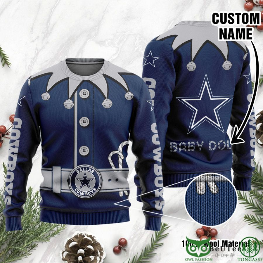 Dallas Cowboys Ugly Sweater Custom Name NFL Football