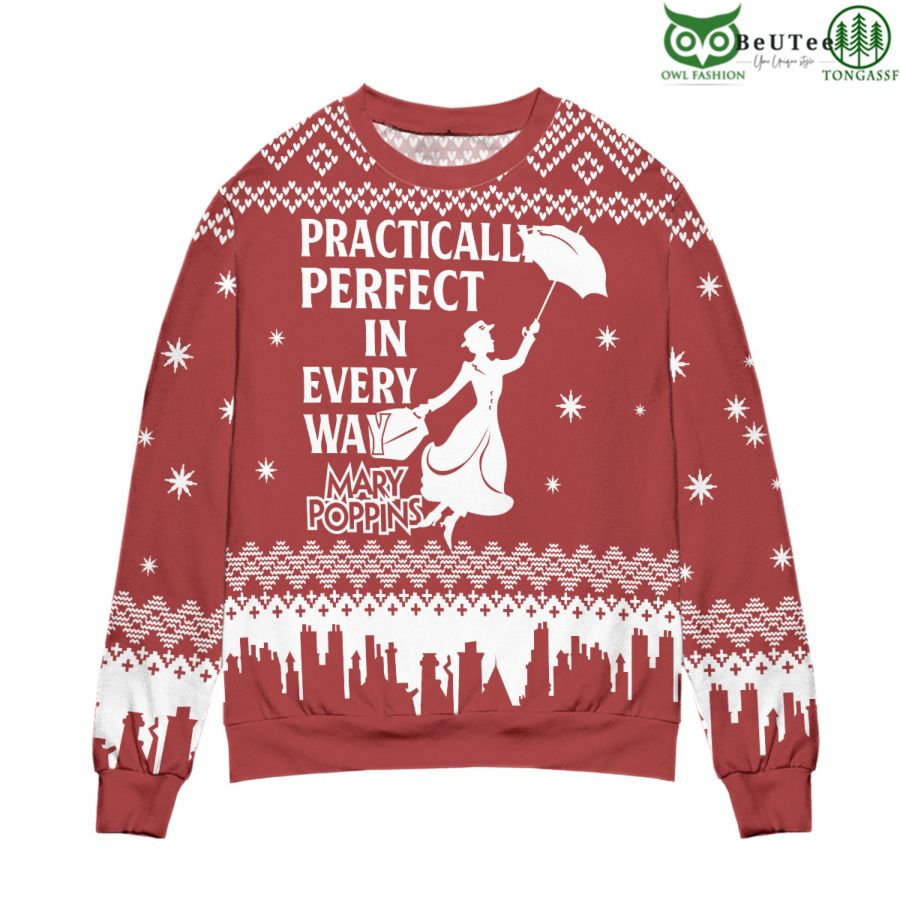 Mary Poppins Practically Perfect In Every Way Ugly Christmas Sweater