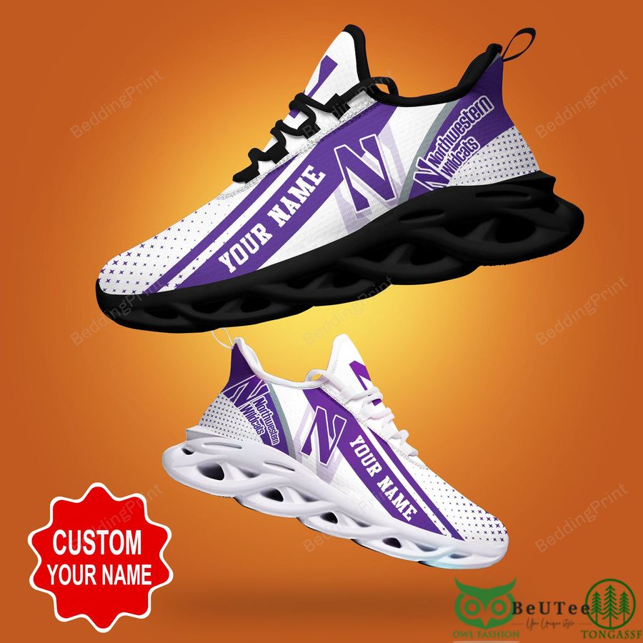 18 NCAA Logo Northwestern Wildcats Customized Max Soul Shoes