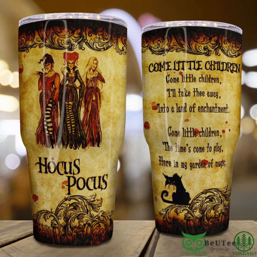Halloween Hocus Pocus Come Little Children Tumbler Cup