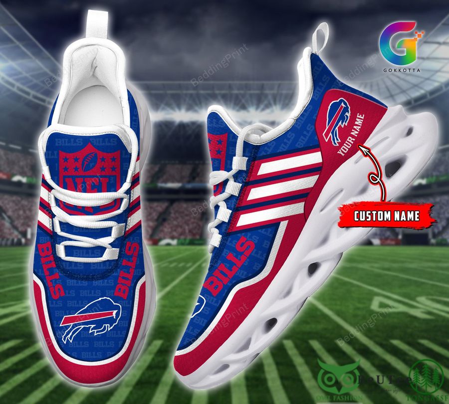 Custom Name Football Buffalo Bills Max Soul Shoes