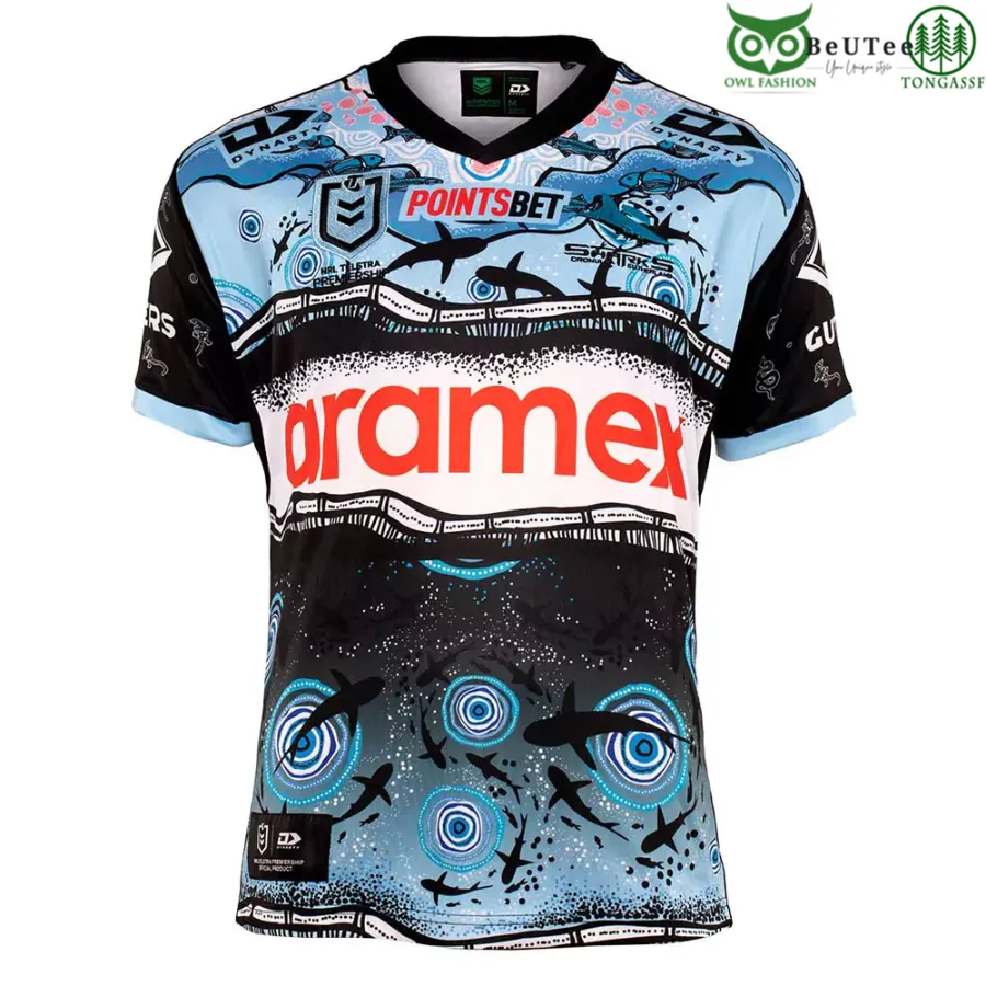 Cronulla Sharks NRL National Rugby League Indigenous Customized 3D tshirt