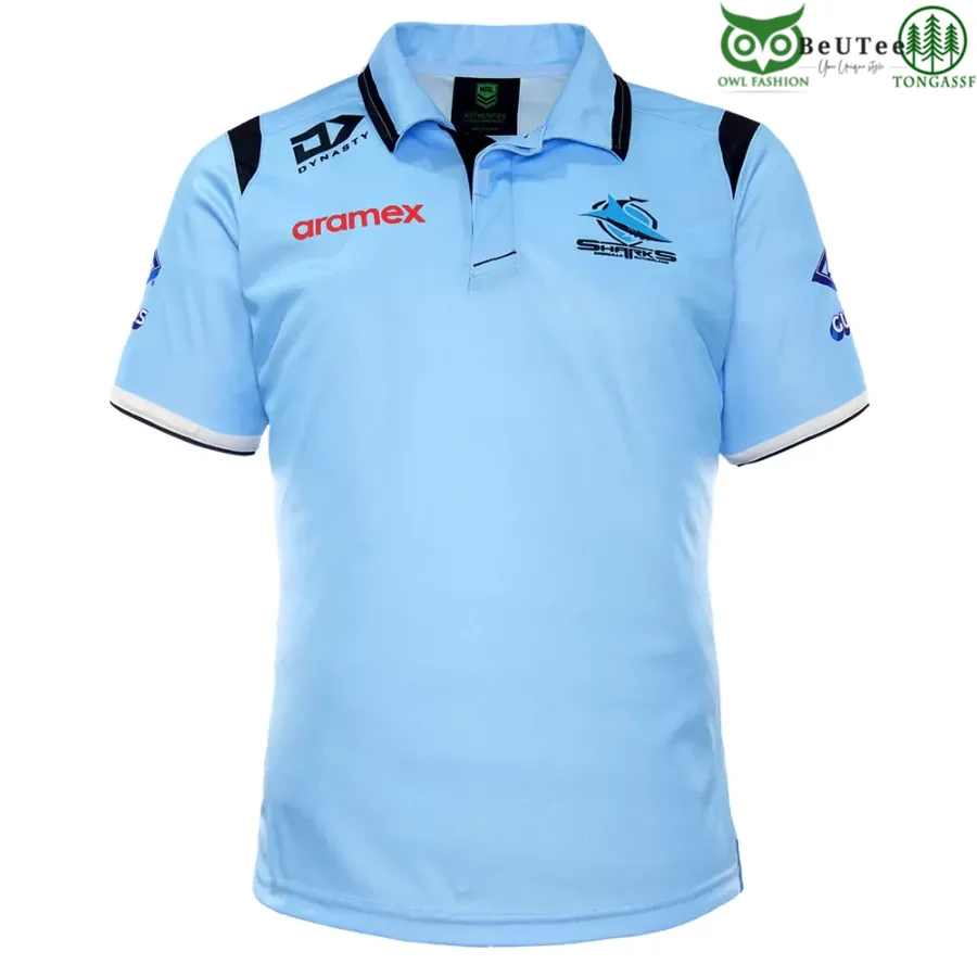 Cronulla Sharks NRL National Rugby League Media Customized Polo Shirt