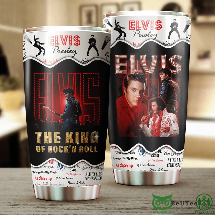 Elvis Presley King of Rock n Roll Stage Tumbler Cup