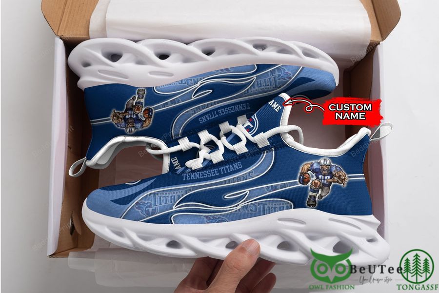 15 Custom Name Tennessee Titans Football Max Soul Shoes