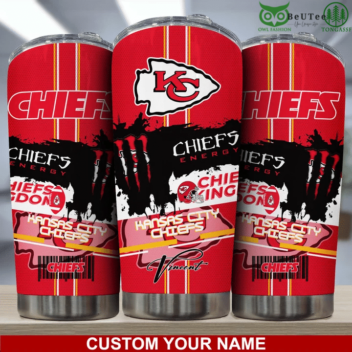 Kansas City Chiefs Monster Energy Sponsor Personalized KCC Tumbler Cup
