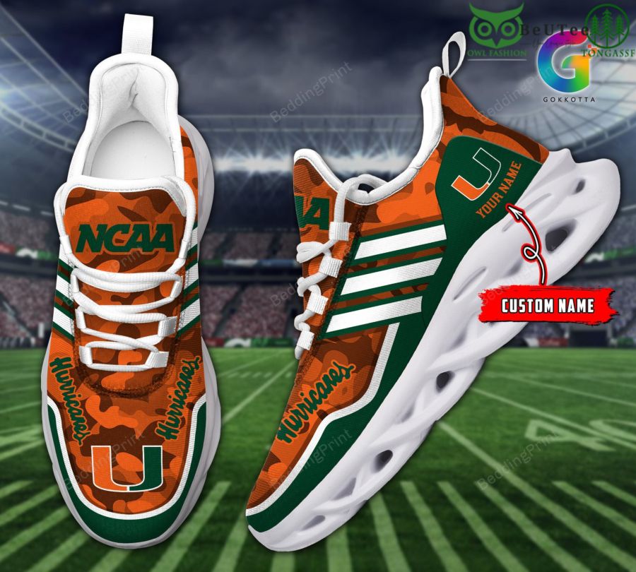 NCAA Miami Hurricanes Proud American Sports Champions Personalized Max Soul Shoes