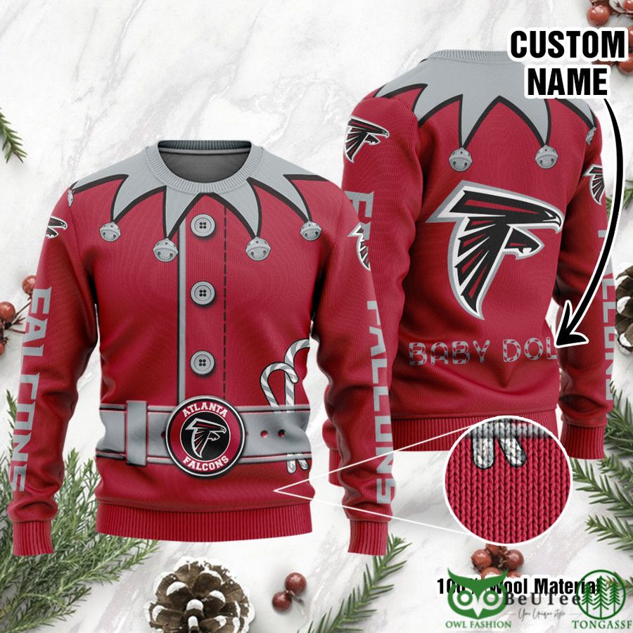 47 Atlanta Falcons Ugly Sweater Custom Name NFL Football