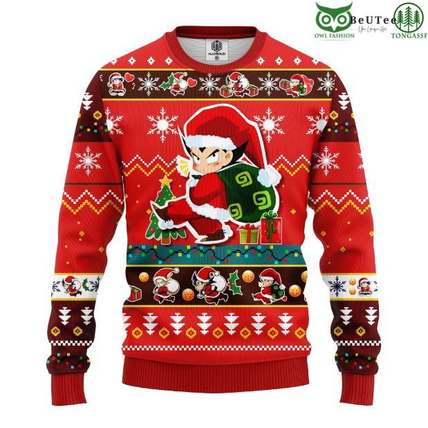 3 Merry Xmas Santa Son Goku Ugly Christmas Sweater Anime Dragon Ball Fans Gift