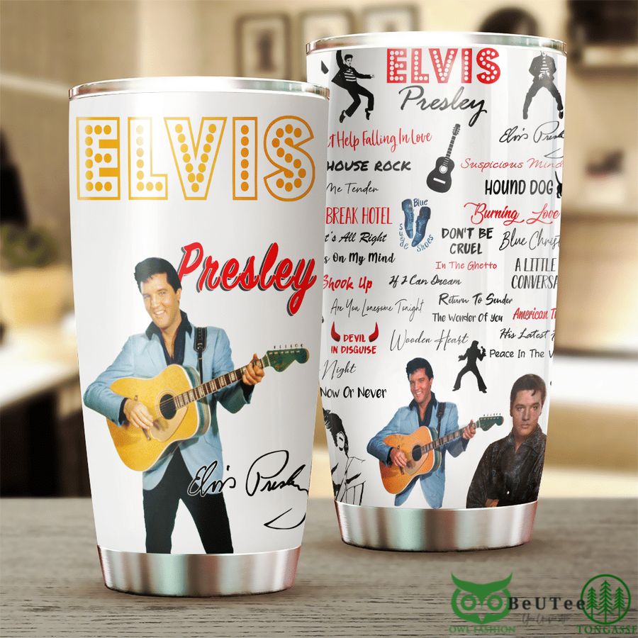 69 Elvis Presley Playing Guitar Songs Tumbler Cup