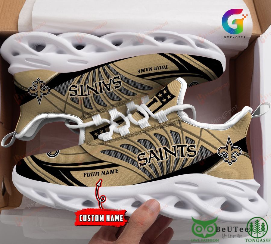 4 Custom Name Football New Orleans Saints NFL Max Soul Shoes