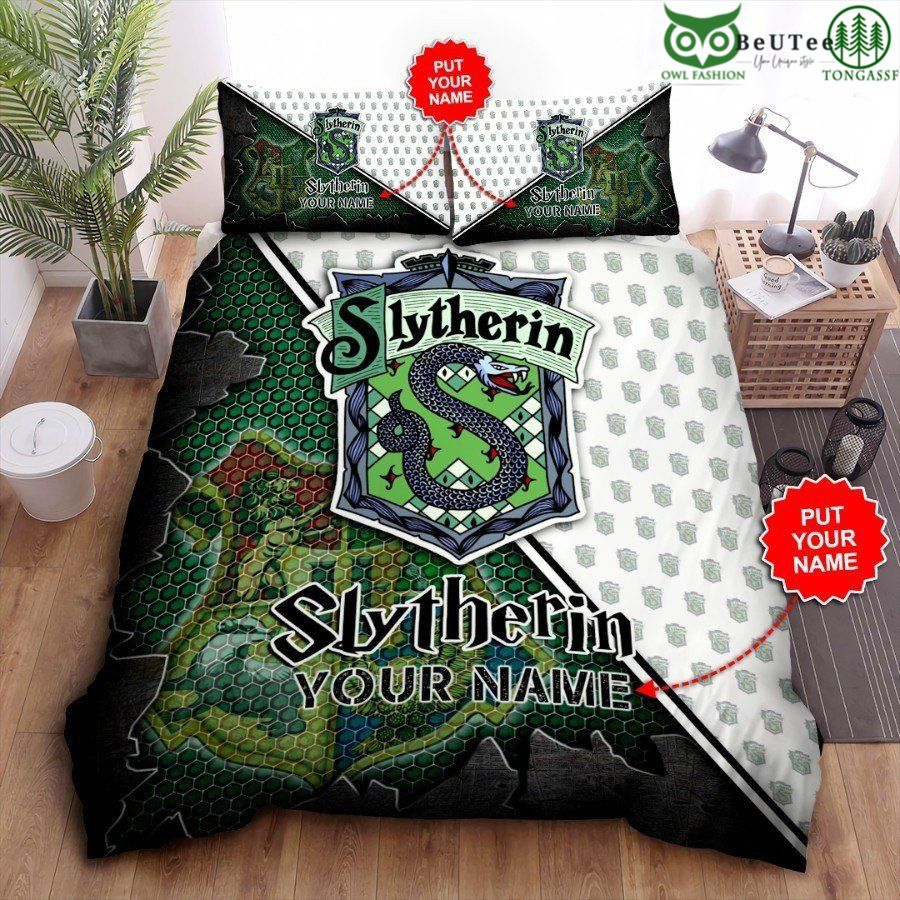 Slytherin Hogwarts School Harry Potter Personalized Bedding Set