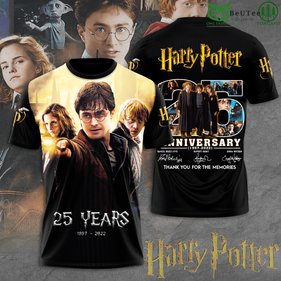 Limited Edition Anniversary 25 Years Harry Potter 3D TShirt