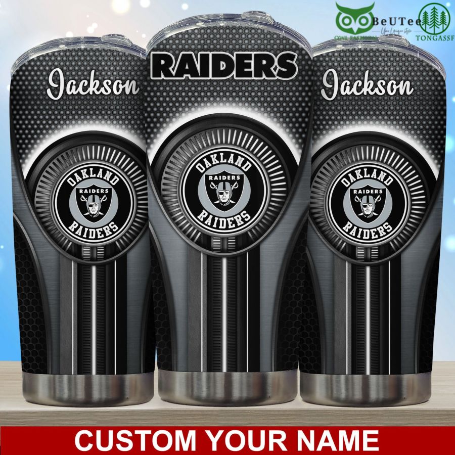 4 National Football League NFL Oakland Raiders Personalized LVR Tumbler Cup