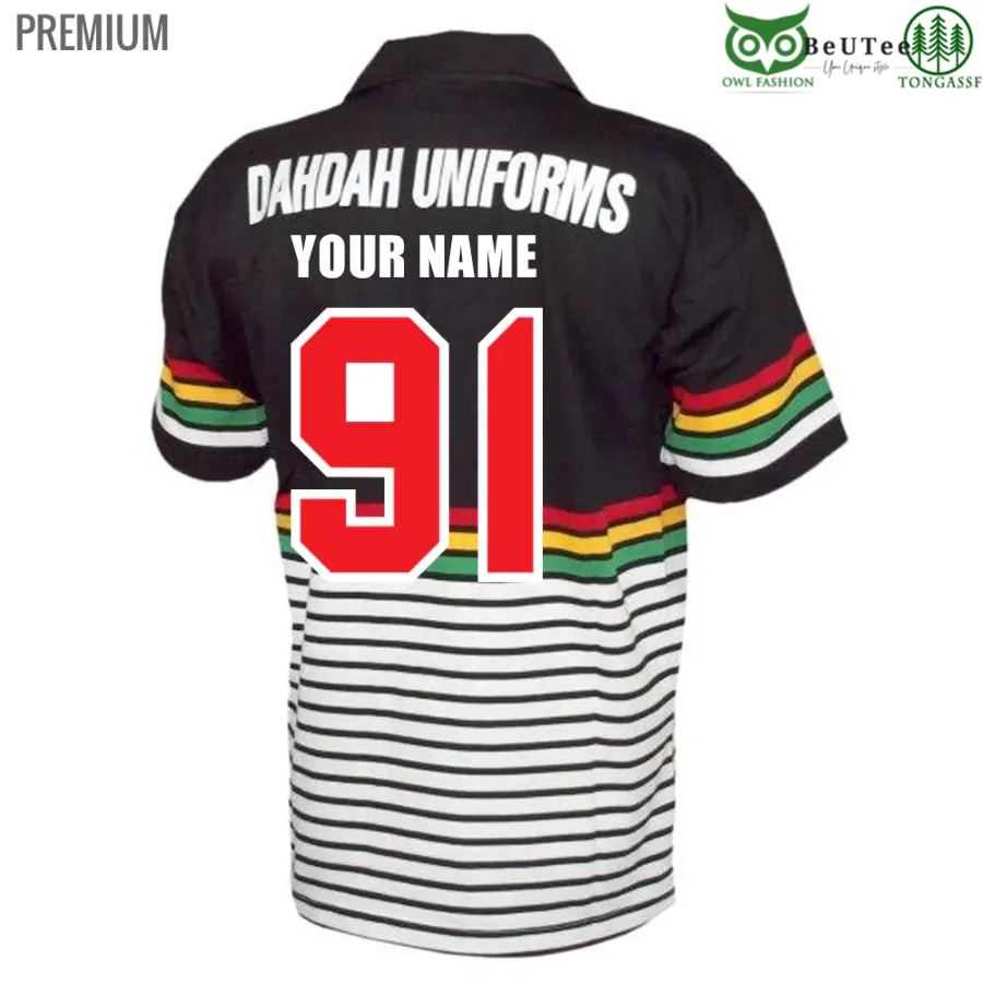 48 1991 Penrith Panthers Retro NRL Customized 3D Polo Mens