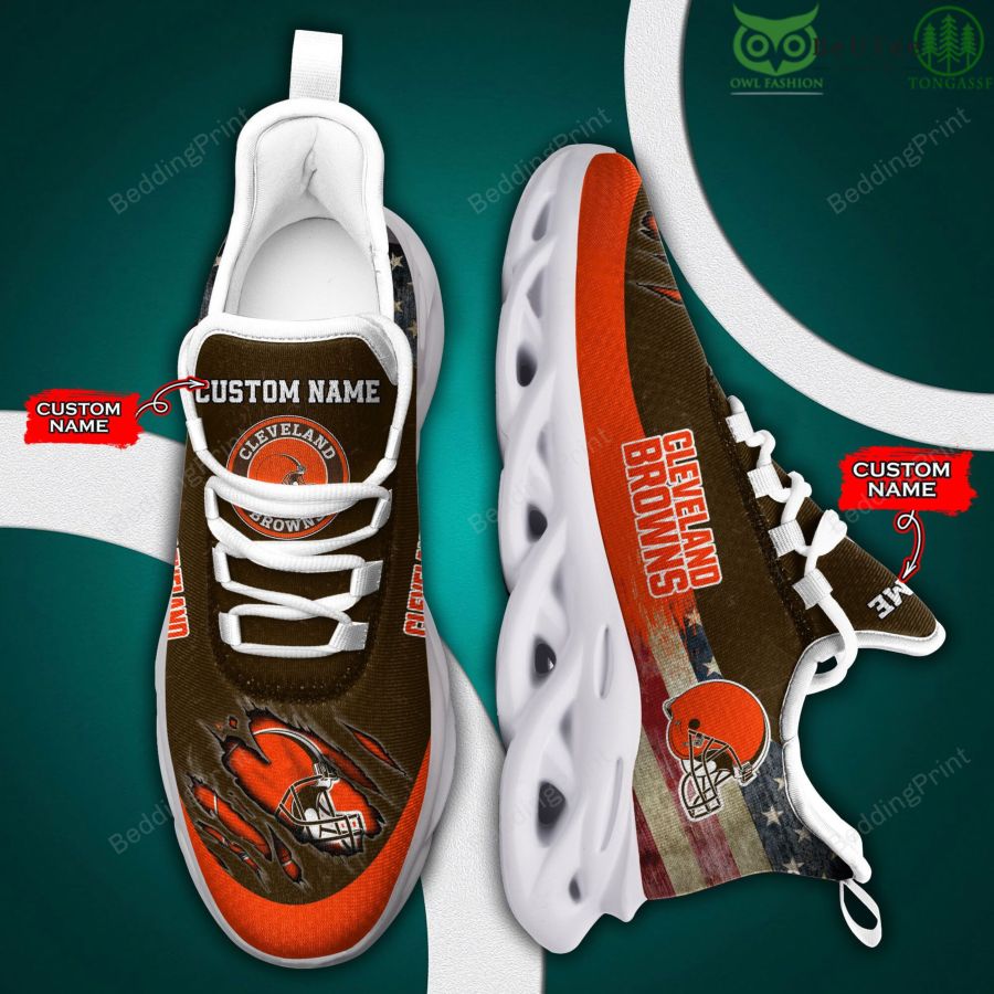 25 Cleveland Browns NFL Super Bowl Championship Personalized Max Soul Shoes