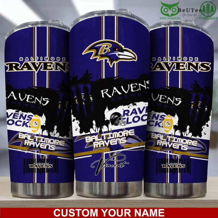 18 Baltimore Ravens Monster Energy Personalized AF Tumbler Cup