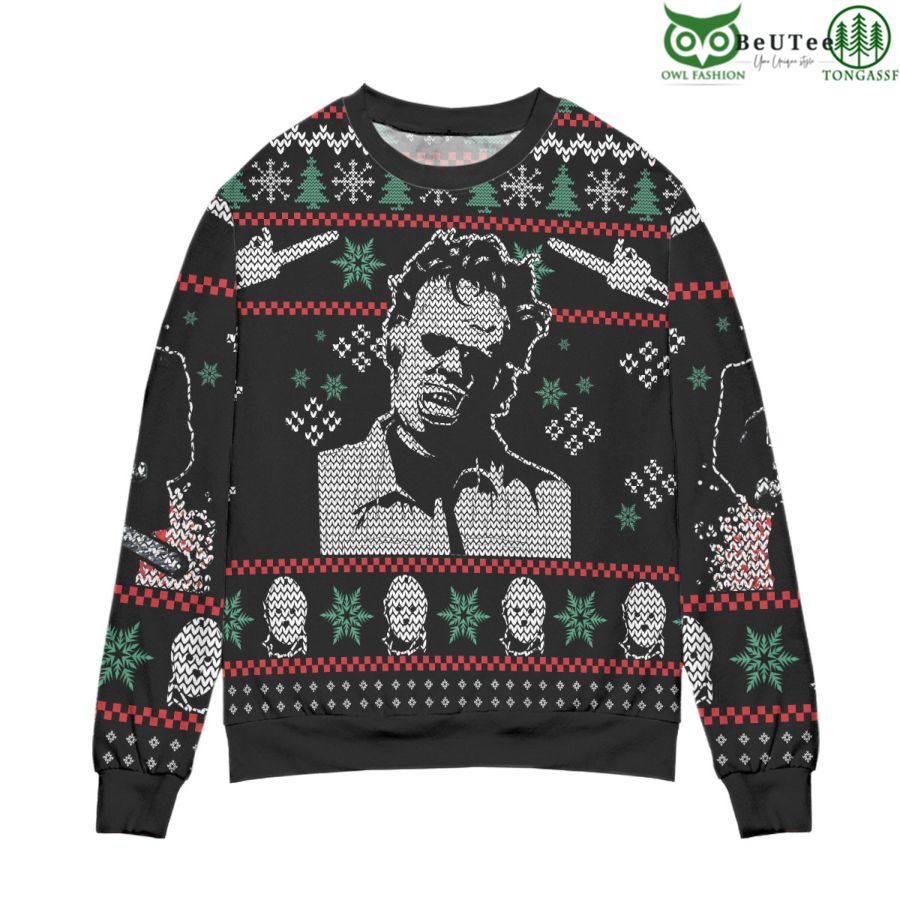 Jason Voorhees Mask Pattern Friday The 13th Ugly Christmas Sweater ...