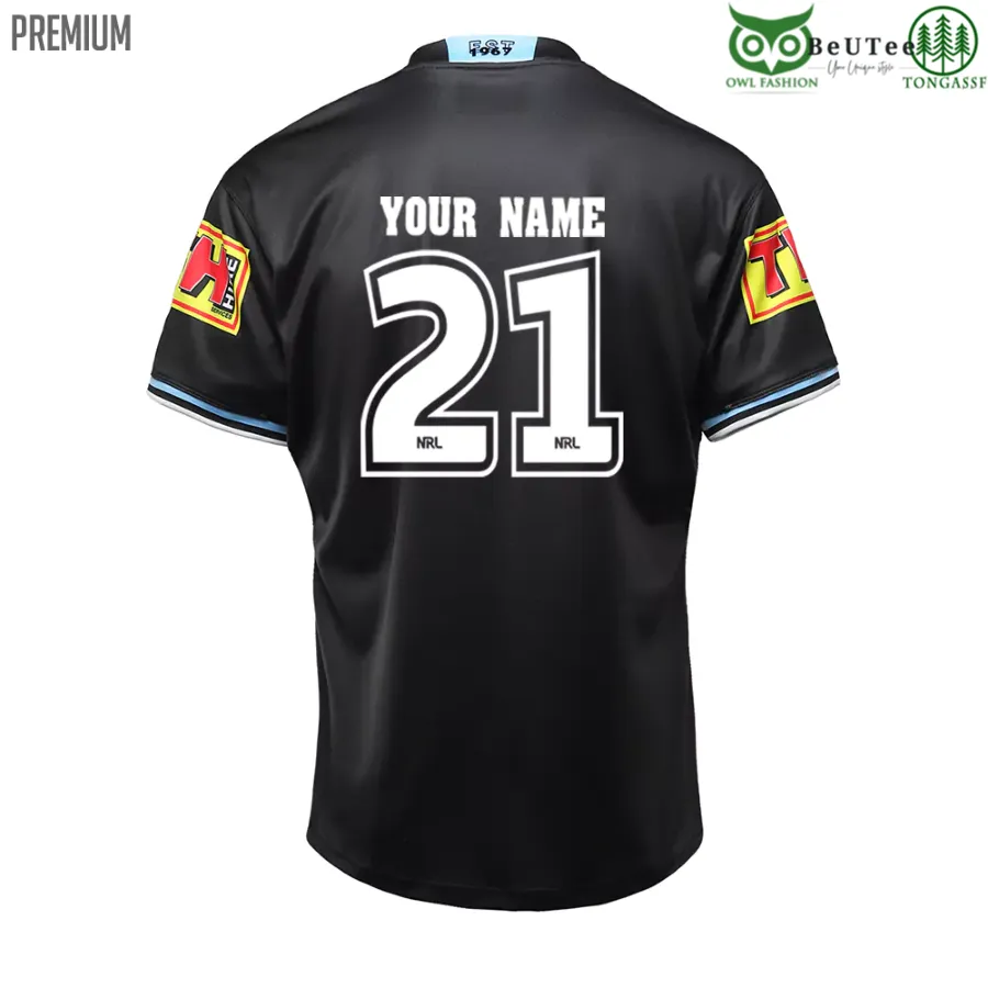103 2021 Cronulla Sharks NRL National Rugby League Away Personalized 3D tshirt