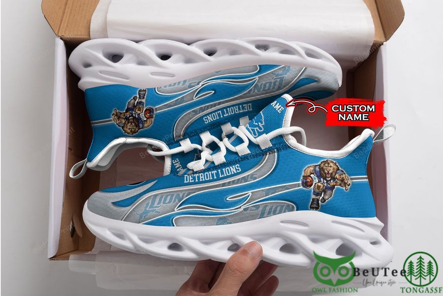 19 Detroit Lions NFL Custom Name Max Soul Shoes
