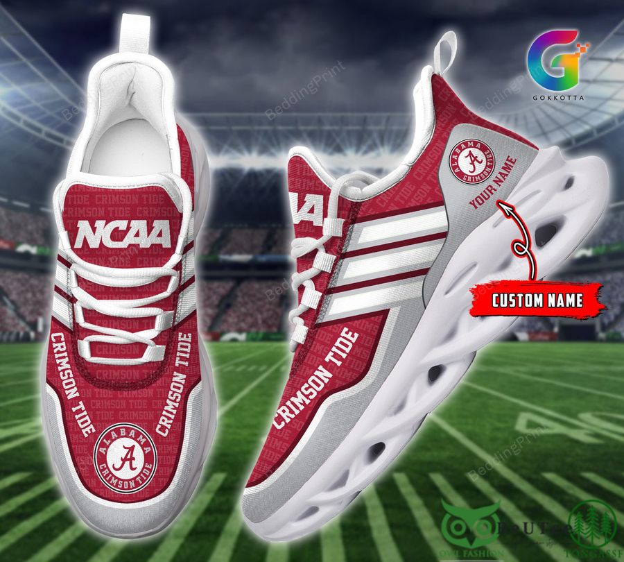 3 Custom Name Football Alabama Crimson Tide Max Soul Shoes