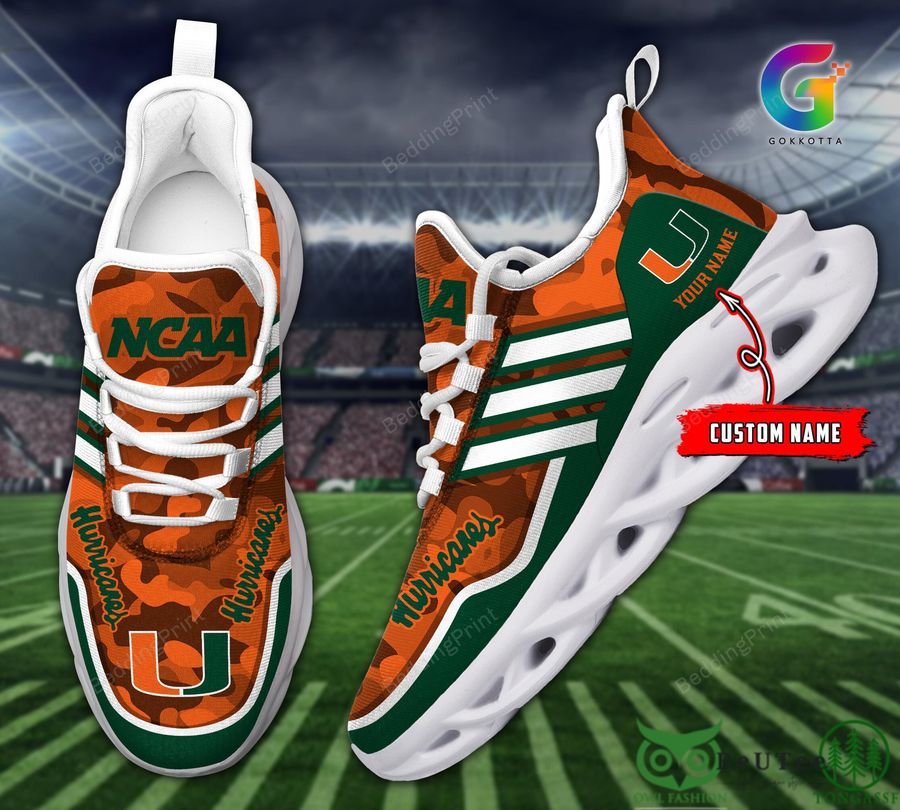 34 Miami Hurricanes Personalized Max Soul Shoes