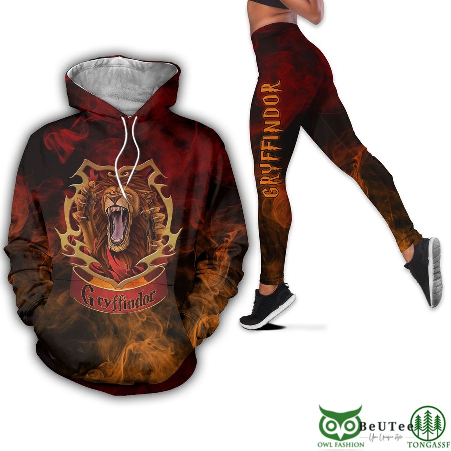 8 Harry Potter Gryffindor Fire Hoodie And Leggings