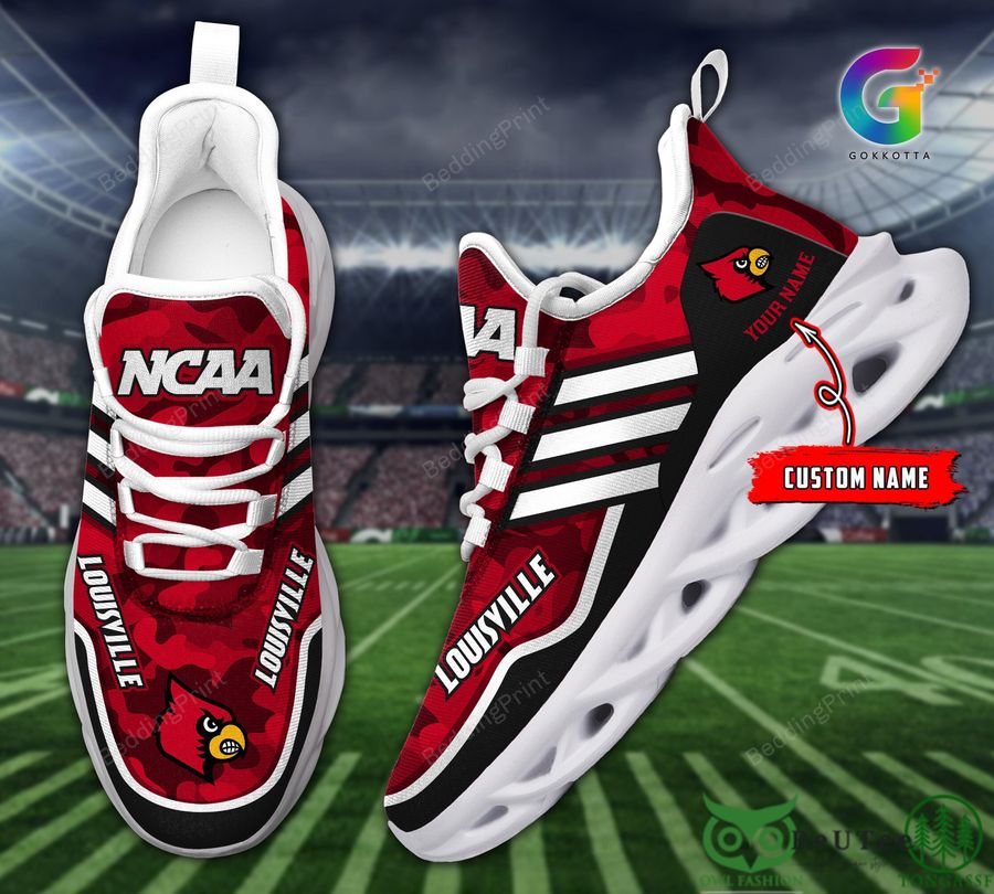 4 NCAA Logo Louisville Cardinals Customized Max Soul Shoes