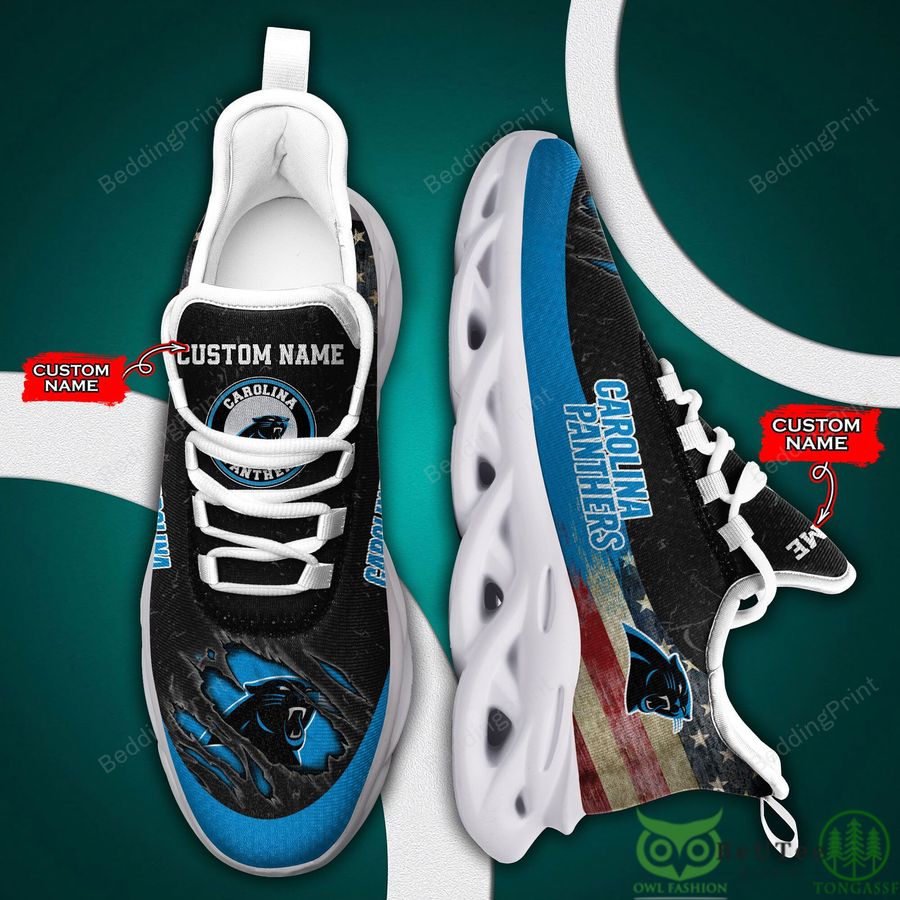 6 NFL Logo Carolina Panthers Customized Max Soul Shoes