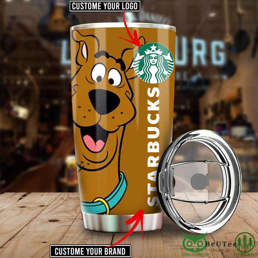 19 Custom Brand and Quotes Scooby Doo Brown Tumbler Cup