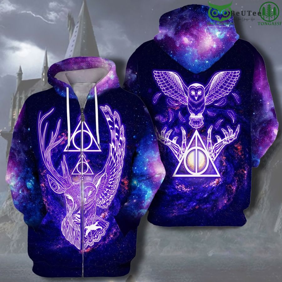 20 Harry Potter Deathly Hallows Hedwig 3D Hoodie