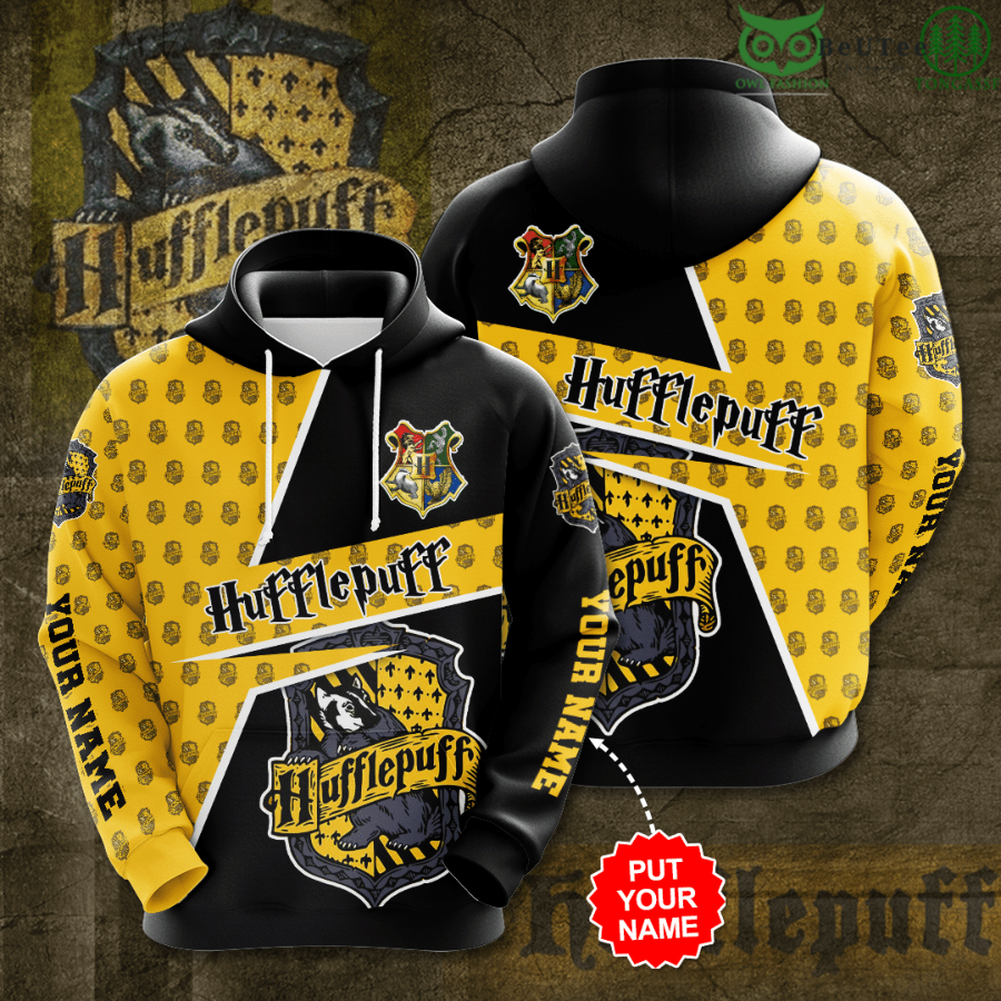 Hufflepuff Wizarding School Harry Potter Personalized 3D Hoodie