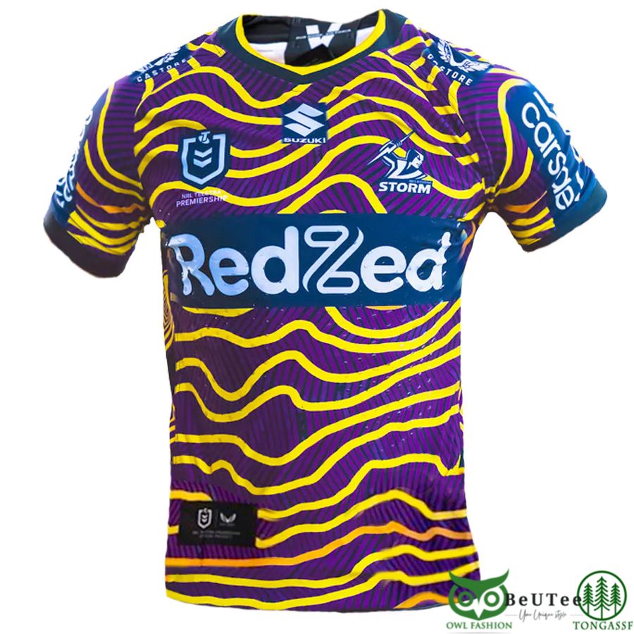 Custom Name Number 2022 Melbourne Storm NRL Indigenous Jersey 3D T-shirt
